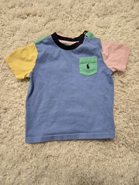 Colorblock Polo Ralph Lauren Toddler Tee Size 12 Month